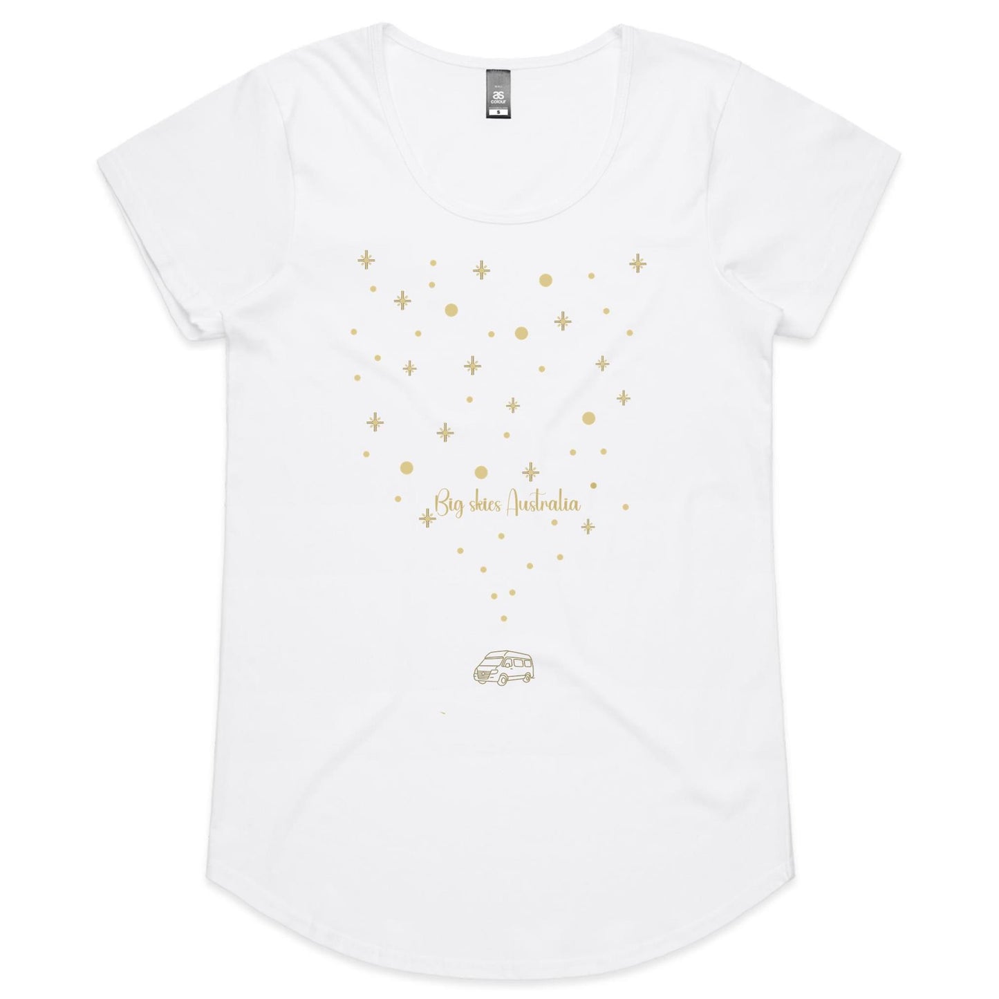 Big Skies (van) - Ladies Scoop Neck Tee