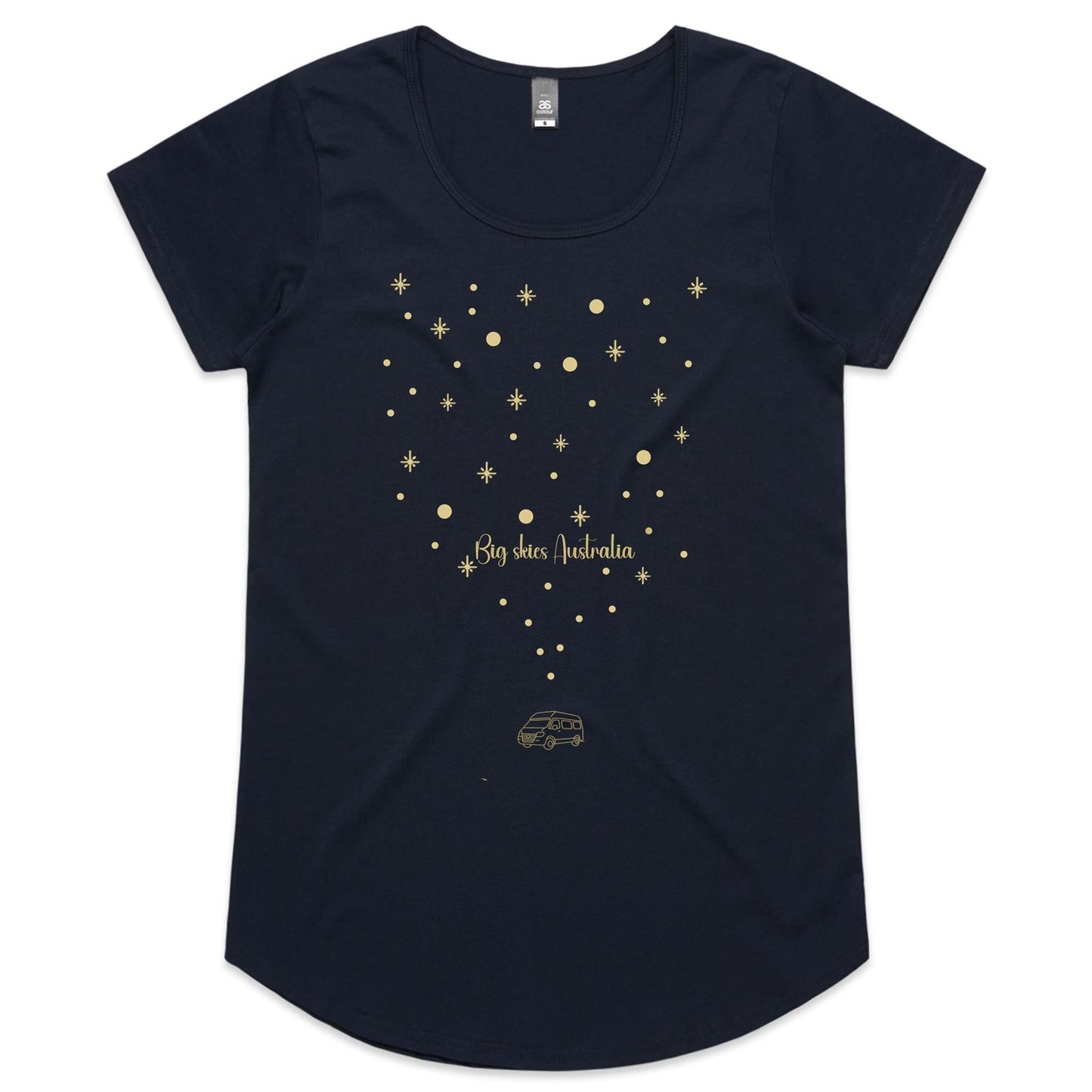 Big Skies (van) - Ladies Scoop Neck Tee