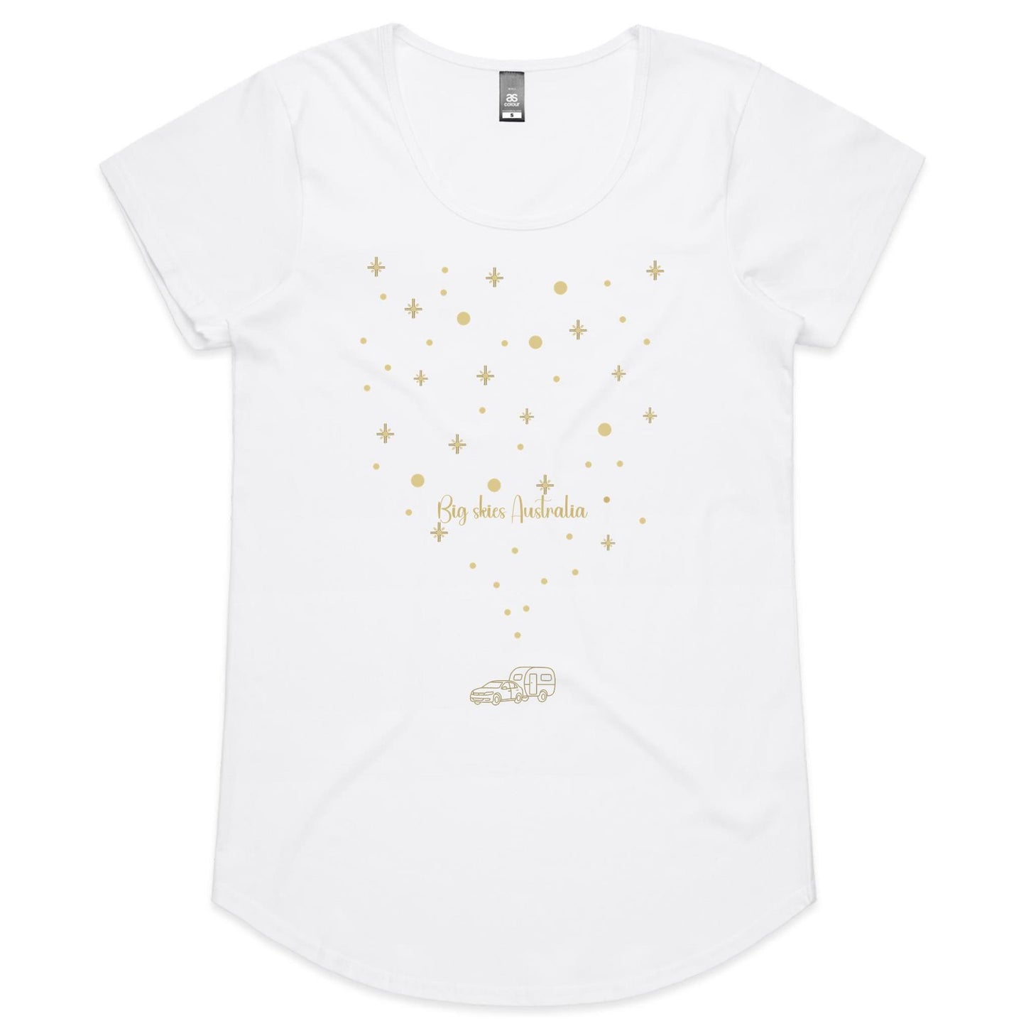 Big Skies (caravan) - Ladies Scoop Neck Tee