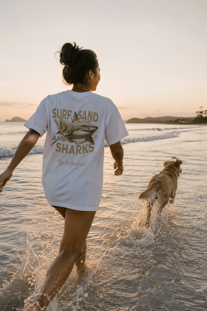 Surf, Sand & Sharks - Signature Tee