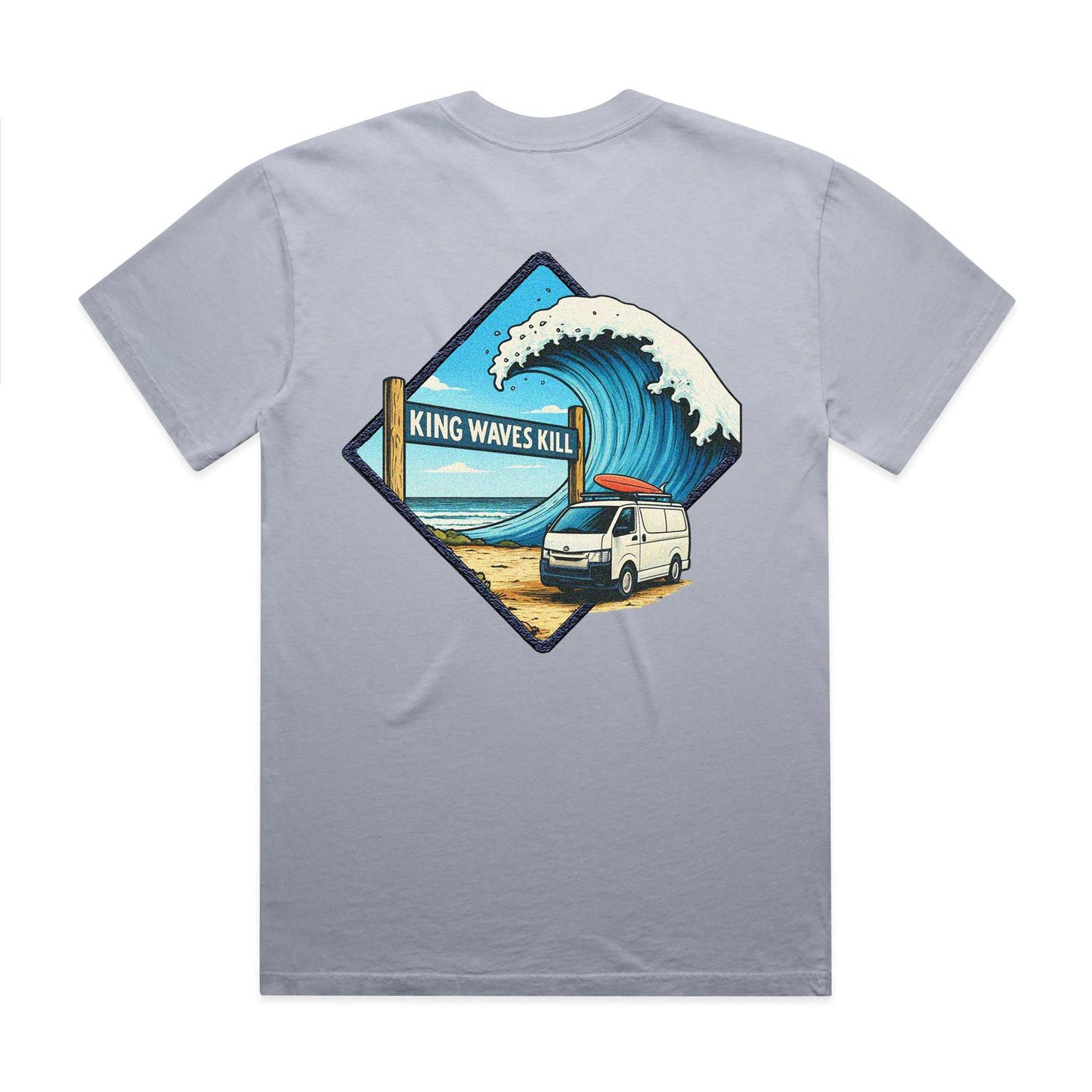 King Waves Kill - Unisex Premium Faded Tee