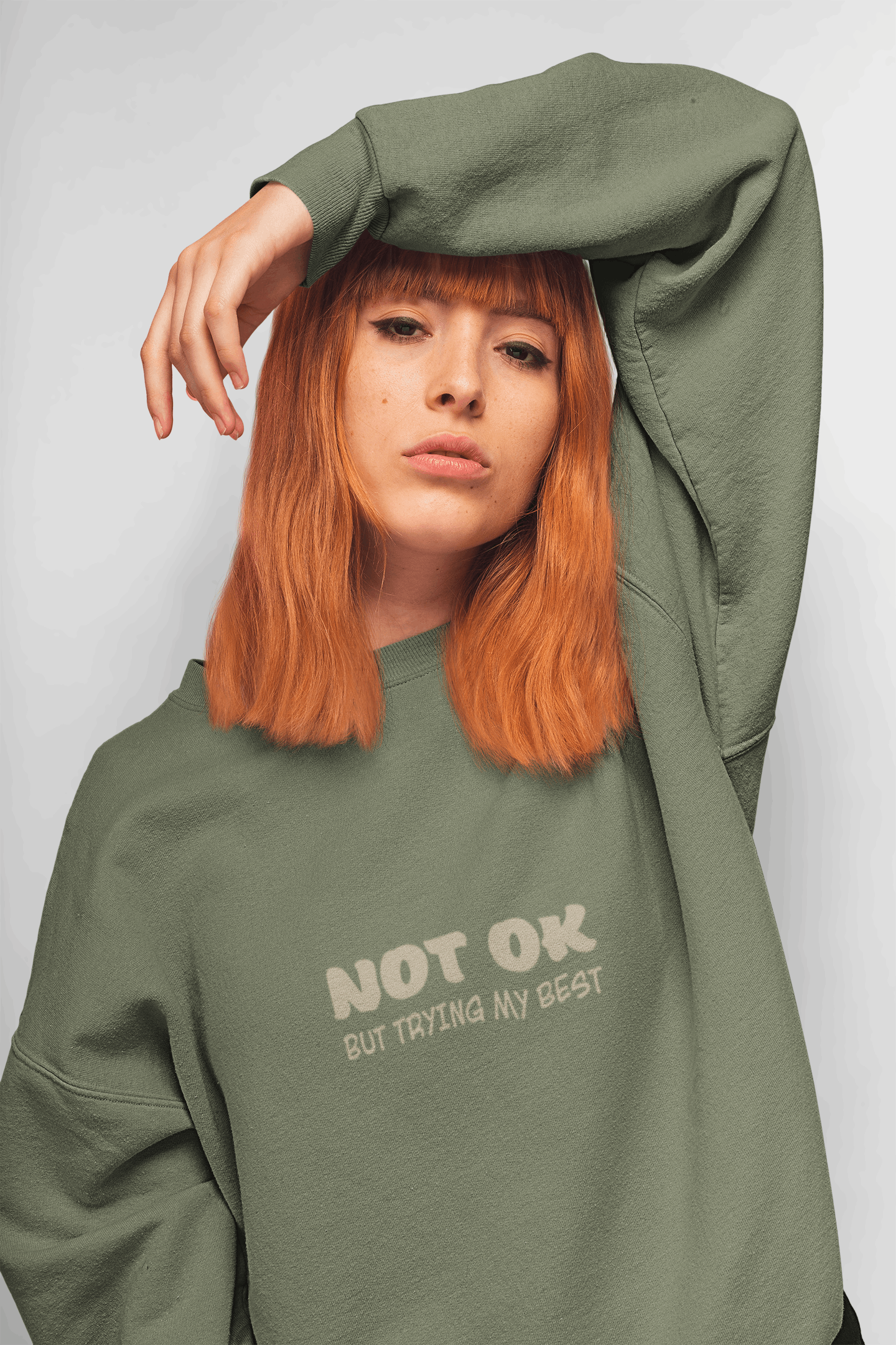 Not Ok Sweatshirt - Mental Health Awareness