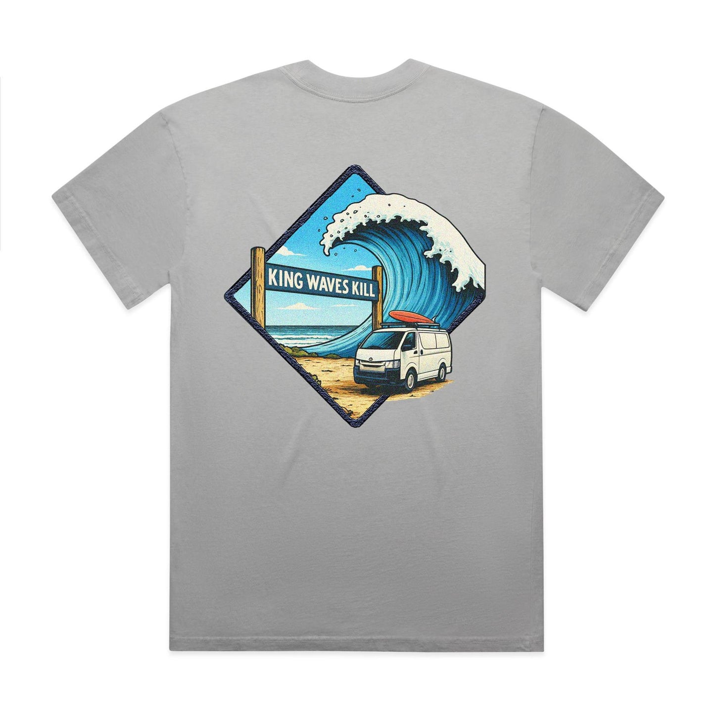 King Waves Kill - Unisex Premium Faded Tee