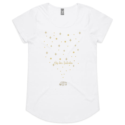 Big Skies (van) - Ladies Scoop Neck Tee