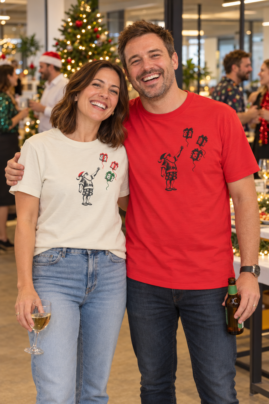 Santa Banksy Style - Classic Christmas Tee
