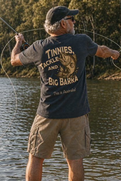 Tinnies, Tackle & Big Barra - Signature Tee