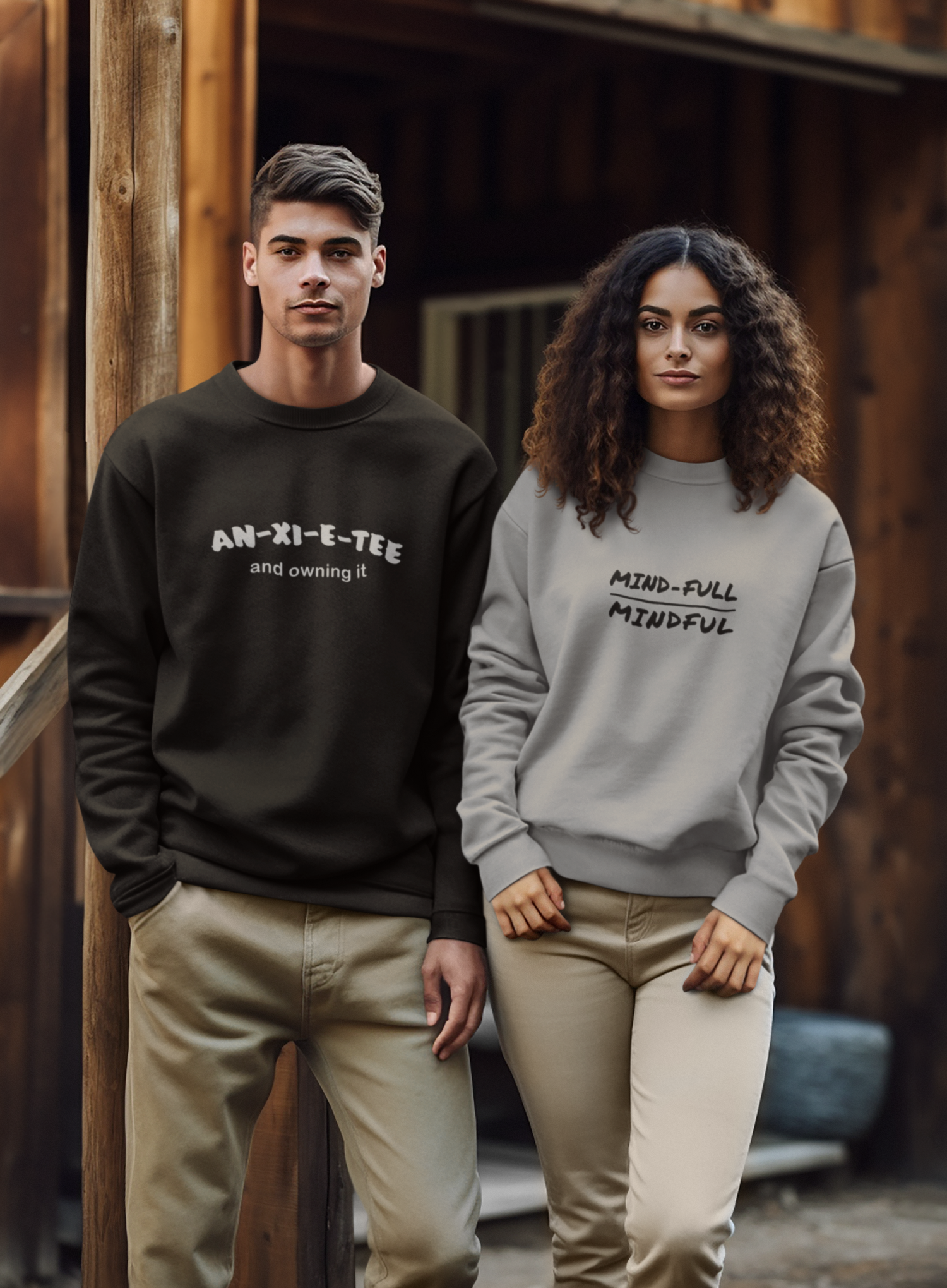 Personalit-tees Anxiety and Mindful sweatshirts