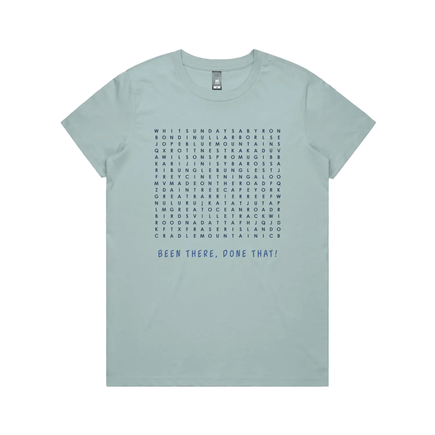 Pale Blue front flat lay