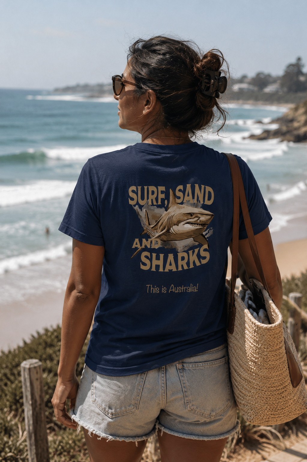 Surf, Sand & Sharks - Ladies Signature Tee