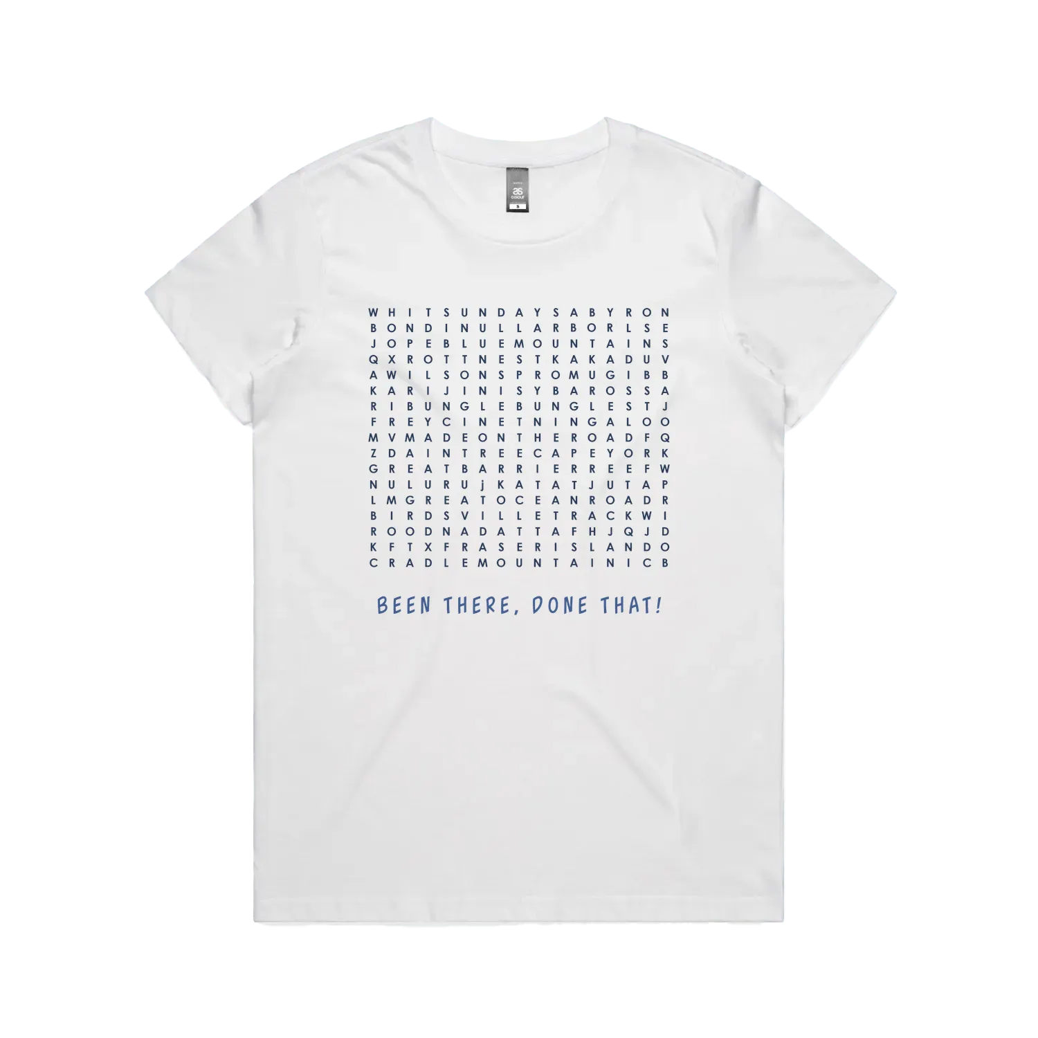 White front flat lay
