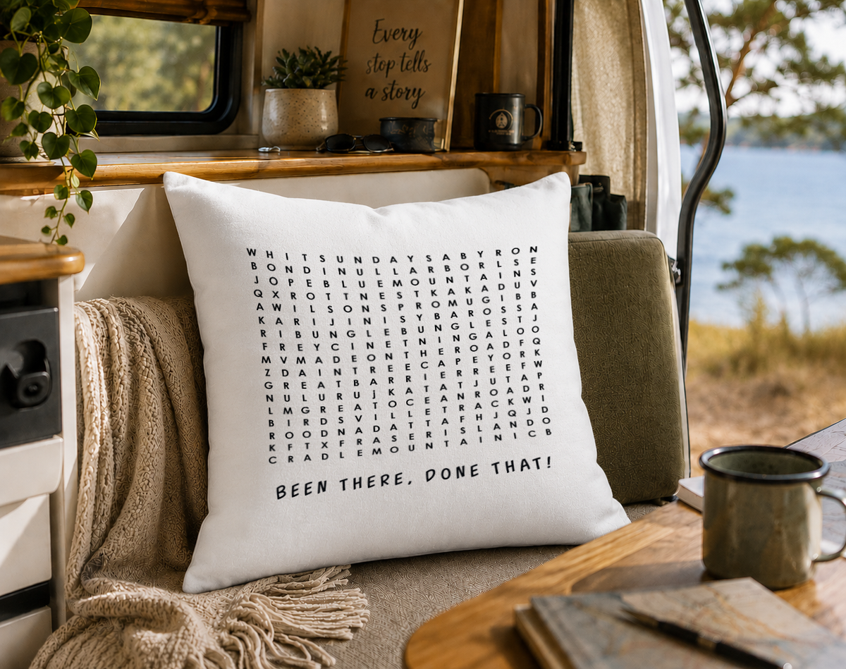 Been There, Done That - Linen Cushion Cover